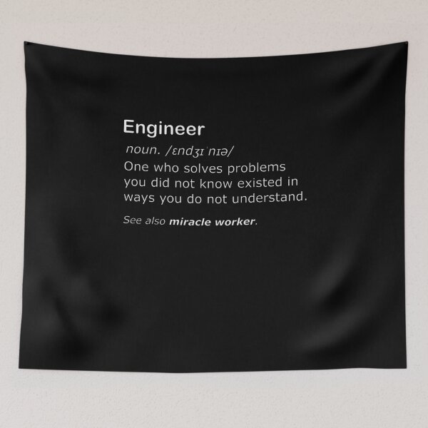 Item preview, Understanding engineers funny definition - miracle worker edition (dark mode). designed and sold by Deegital18.
