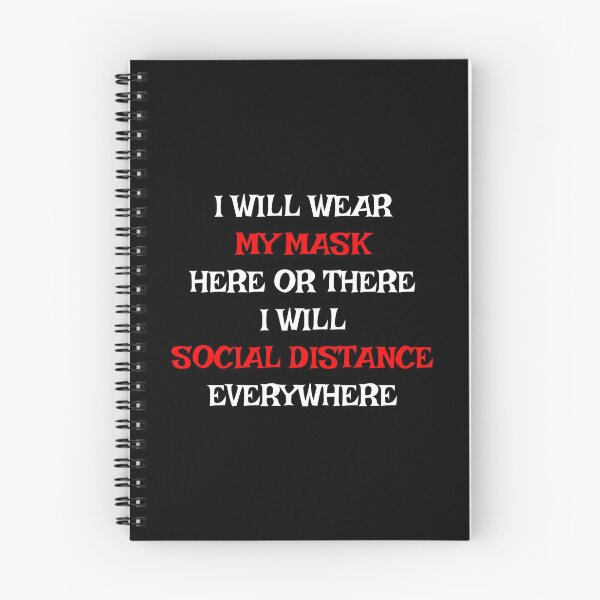 Item preview, I Will Wear My Mask Here or There I Will Social Distance Everywhere White Text designed and sold by ClassySassyCats.