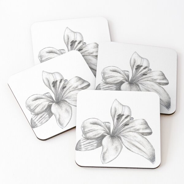 Item preview, charcoal flower designed and sold by cosmicandie.