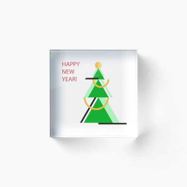 Item preview, Christmas tree on white background in minimal geometric design. designed and sold by KatyaVitchenko.