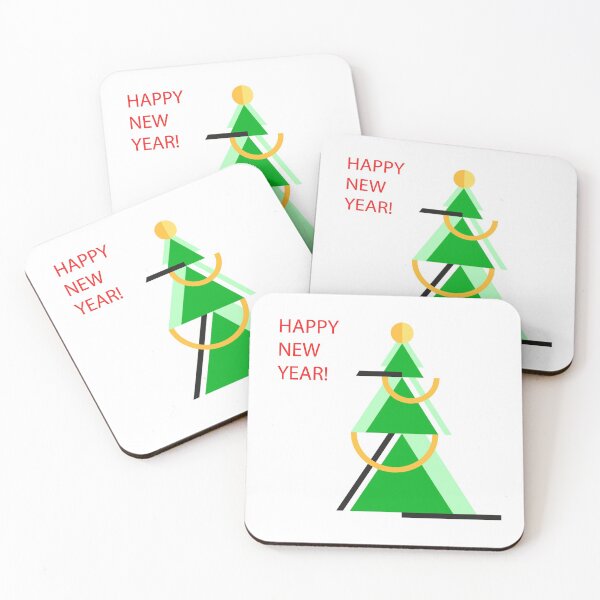 Item preview, Christmas tree on white background in minimal geometric design. designed and sold by KatyaVitchenko.