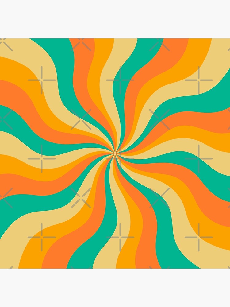 70s Psychedelic Print, Retro Groovy 70s Print, Funky 60s