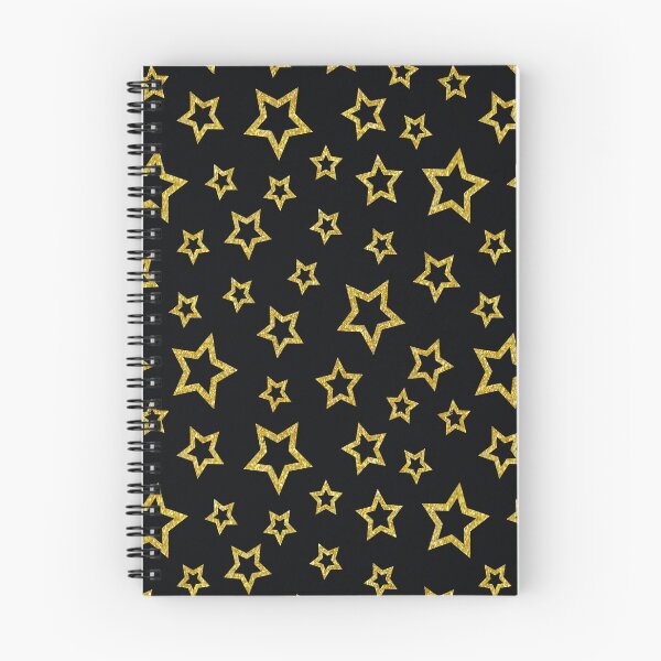 Item preview, black and gold glitter stars pattern designed and sold by virilamissa.
