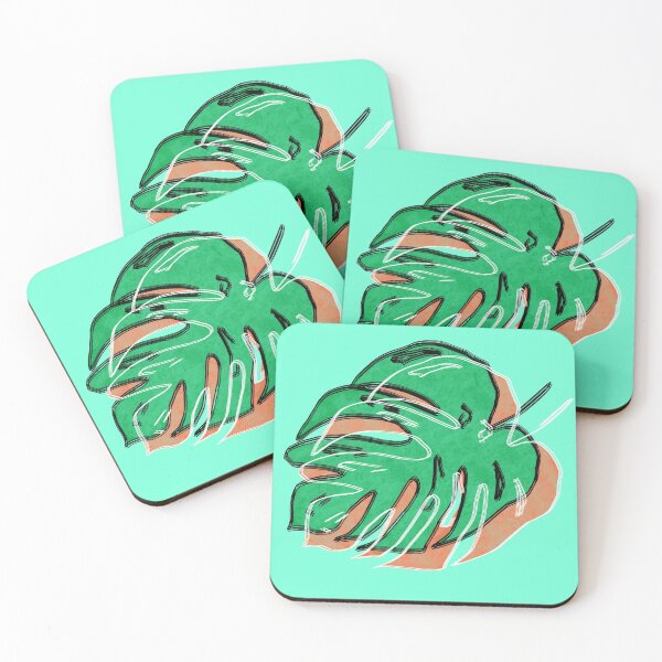 Item preview, Tropical Monstera Palm Leaf Illustration designed and sold by lunalavandula.
