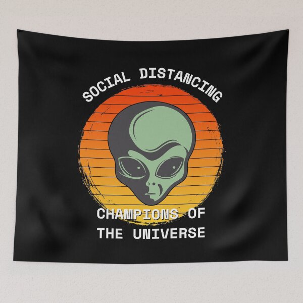 Item preview, Alien Funny Social Distancing Champion 2020 Shirt  Social Distance Support Animal designed and sold by BoomDesignsUS.