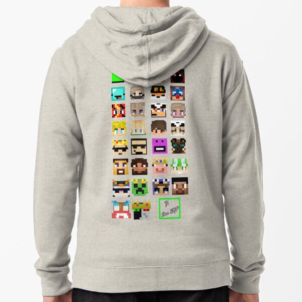 The Whole Dream SMP Version 2.0 (Transparent version) Zipped Hoodie
