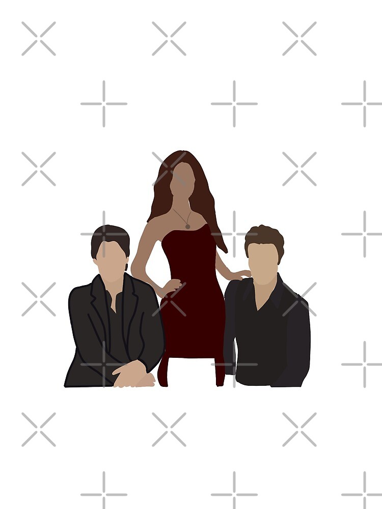 elena, damon, stefan drawing | Greeting Card