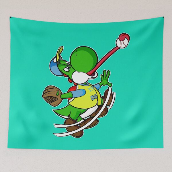 Item preview, Cute Long-Tongued Dinosaur Creature Playing Baseball designed and sold by nortoons.
