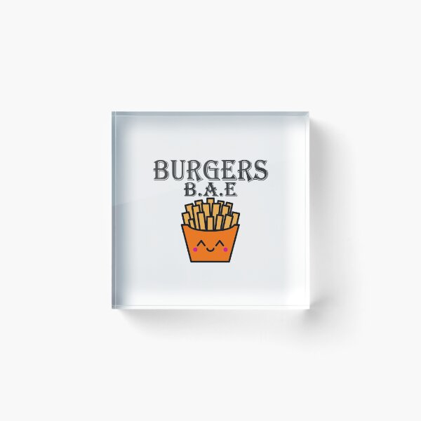Item preview, Burgers Fries Bae Slightly Wrong Essential Funny Classic Sticker And Shirt Design designed and sold by Glike.