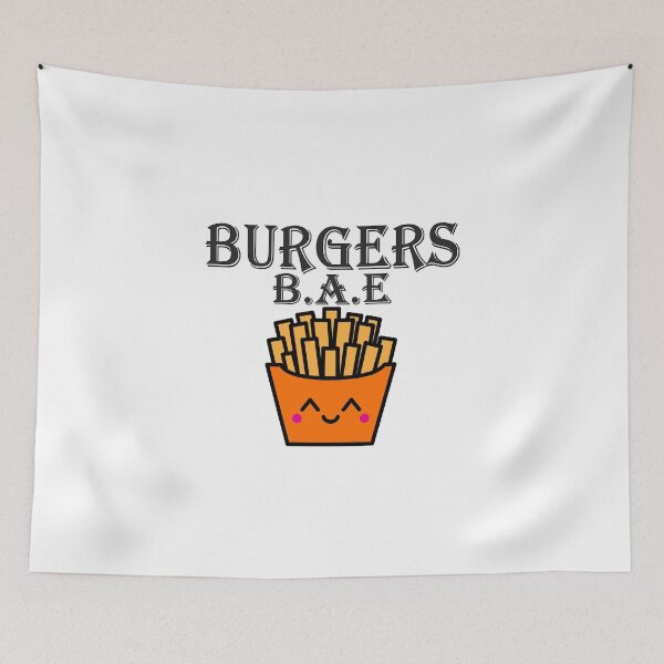 Item preview, Burgers Fries Bae Slightly Wrong Essential Funny Classic Sticker And Shirt Design designed and sold by Glike.