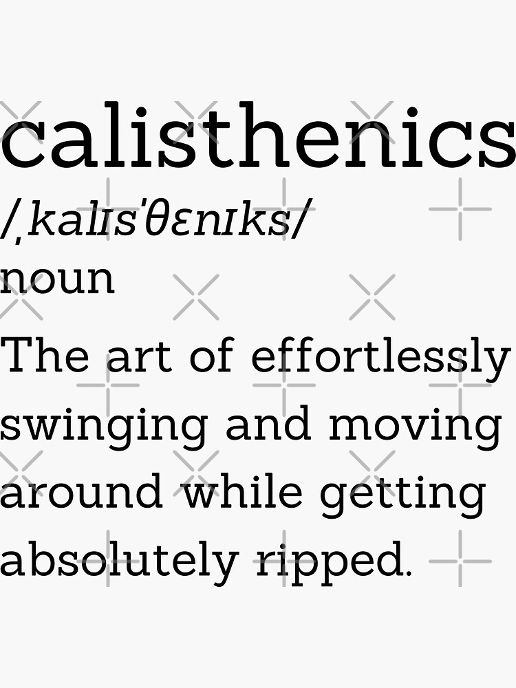 "Calisthenics Workout Definition" Sticker by ARMT Redbubble