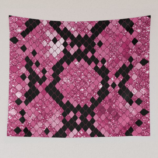Item preview, Snake Pattern - Pink Rose Glitter Sparkly Snake Pattern designed and sold by WOW TeesAndThings.