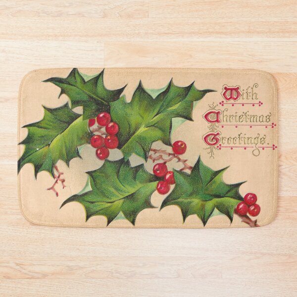 Item preview, Antique Christmas Holly Ephemera designed and sold by Periscope9.
