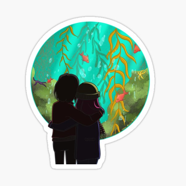 Afternoon at the Aquarium Sticker