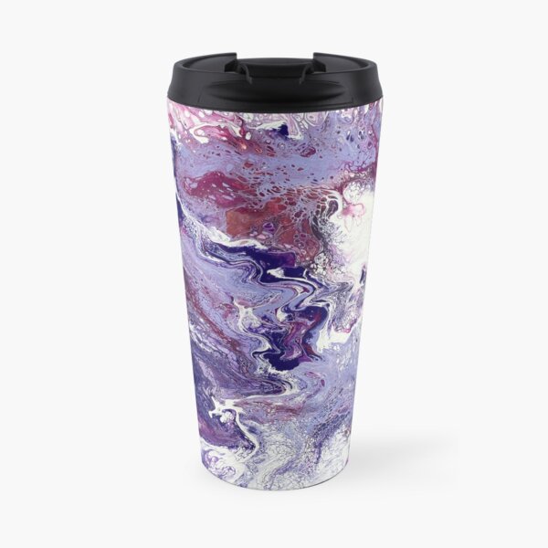 Purple Pour Painting Travel Mug
