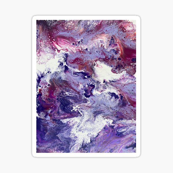 Purple Pour Painting Sticker