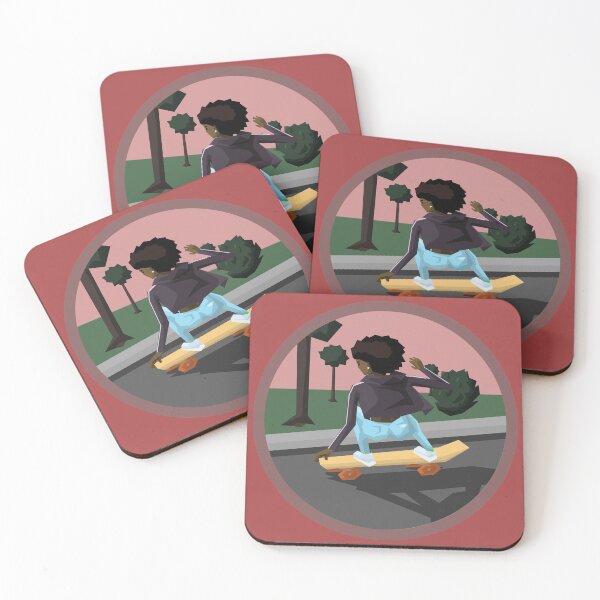 Item preview, Vector Longboarder Down the Street designed and sold by MicahFightsPani.