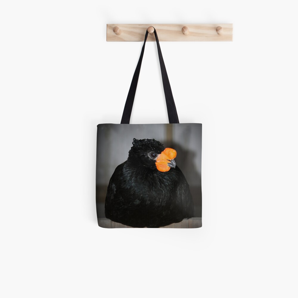 orange and black tote