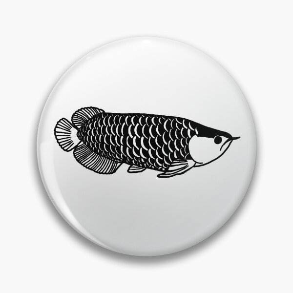Item preview, Black Asian Arowana Silhouette designed and sold by CaptinAubs.