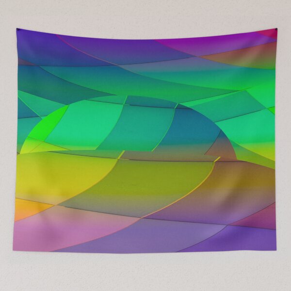 Item preview, COLORFUL AND NUANCED PATHS WITH HARMONIOUS SHAPES - GEOMETRIC LINE PATTERN designed and sold by Ralek.