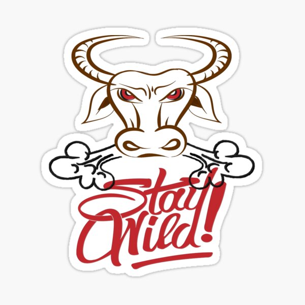 Stay Wild Bull Rider Sticker