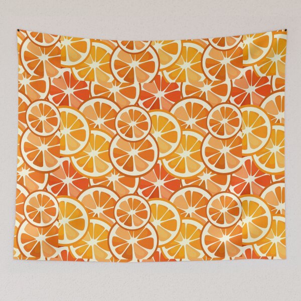 Item preview, Adorable Orange Pattern Tangerine Cuties Sweeties  Aesthetic, Slices   circle citrus  decorative designed and sold by Draculaura2009.