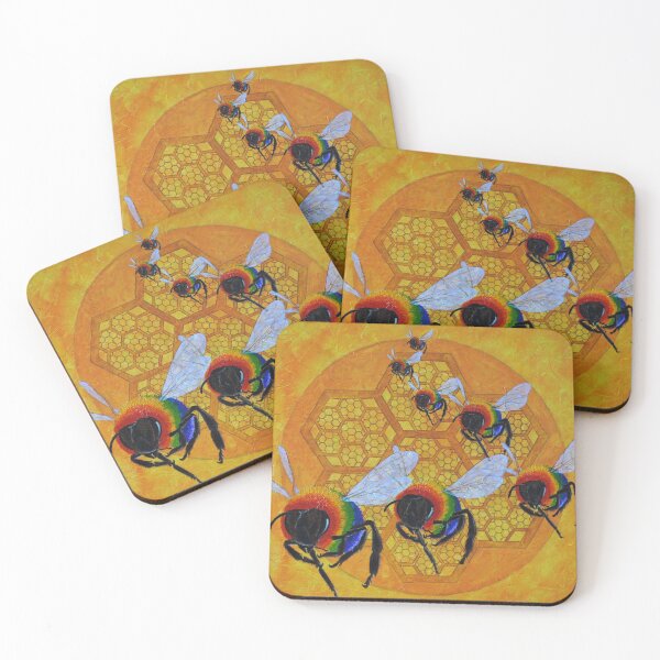 Item preview, Rainbow Bees designed and sold by HelenAbsalomArt.
