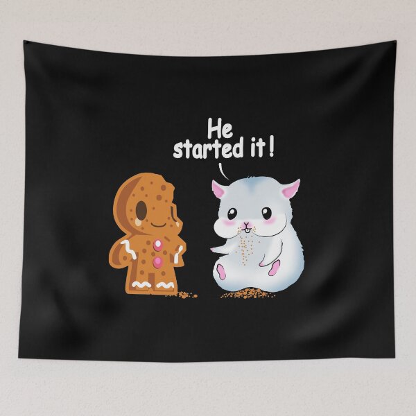 Item preview, A Sweet Hamster Eats A Cookie And Shows He Started It designed and sold by Paulina Vanlife.