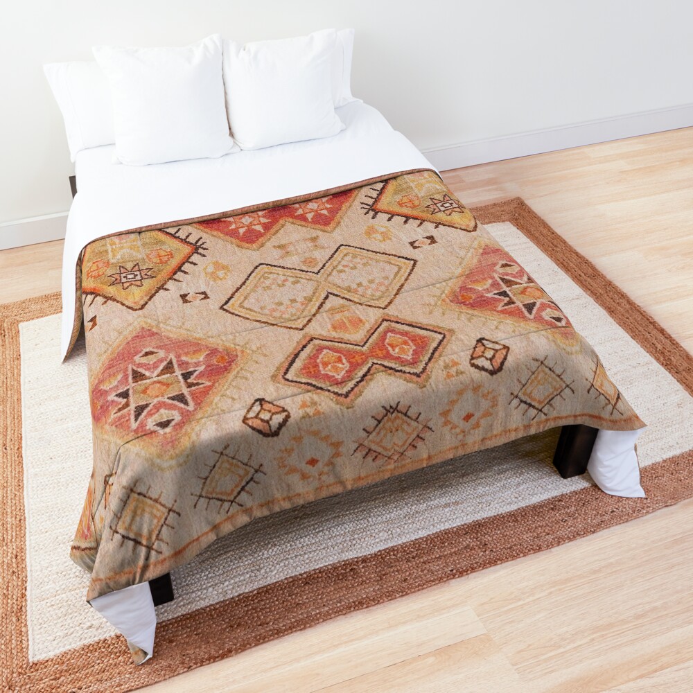 Vintage Berber Desert Traditional Moroccan Style Comforter