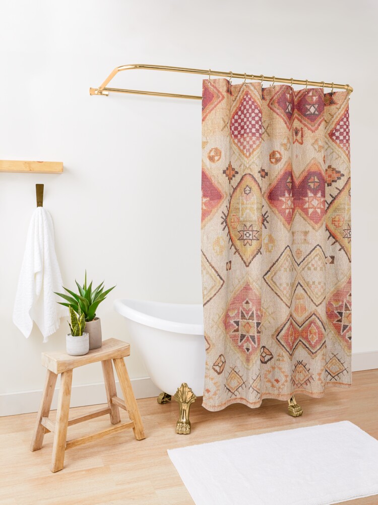 Alternate view of Vintage Berber Desert Traditional Moroccan Style  Shower Curtain