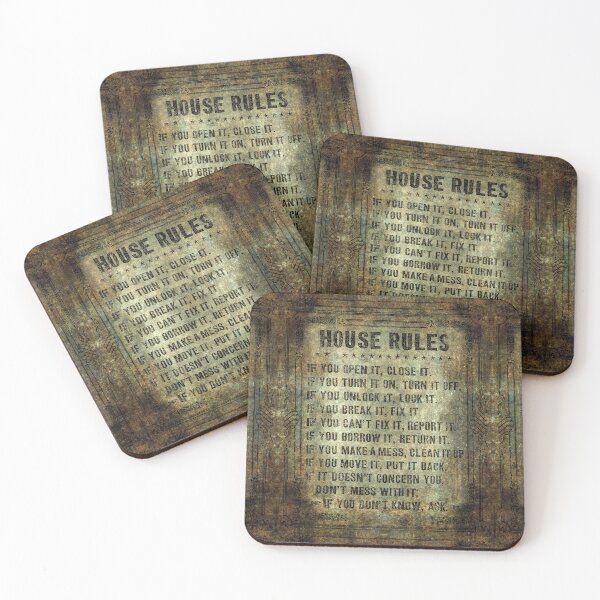Item preview, House Rules - read em an weep! no excuses tolerated! designed and sold by Bruiserstang.