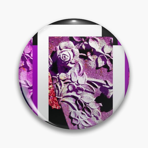 Item preview, Purple and Pink Concrete Roses Grave Photo at Historic Maple Hill Cemetery in Huntsville Alabama  designed and sold by Silver Sky by Janet.