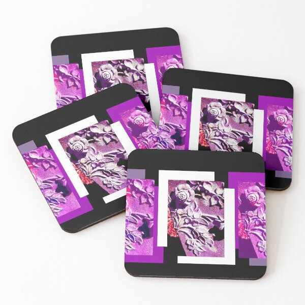 Item preview, Purple and Pink Concrete Roses Grave Photo at Historic Maple Hill Cemetery in Huntsville Alabama  designed and sold by Silver Sky by Janet.