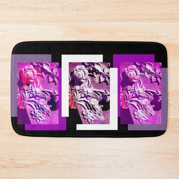Item preview, Purple and Pink Concrete Roses Grave Photo at Historic Maple Hill Cemetery in Huntsville Alabama  designed and sold by Silver Sky by Janet.