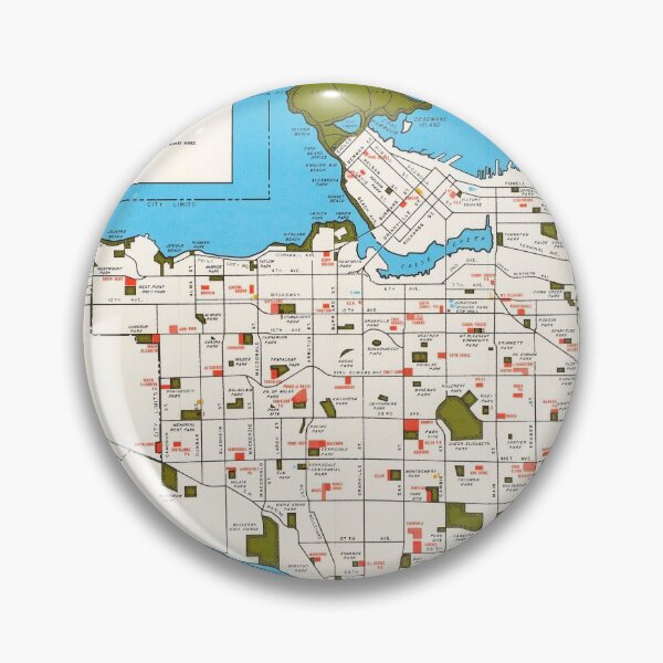 Item preview, Map of City of Vancouver showing schools, parks, community centres, libraries, health units designed and sold by FOVCA.