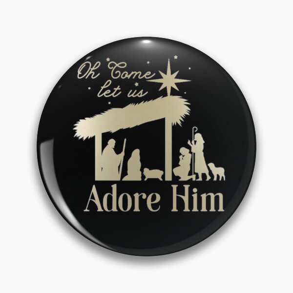 Item preview, Oh Come Let Us Adore Him. Merry Christmas Nativity Scene designed and sold by Juliano-Designs.