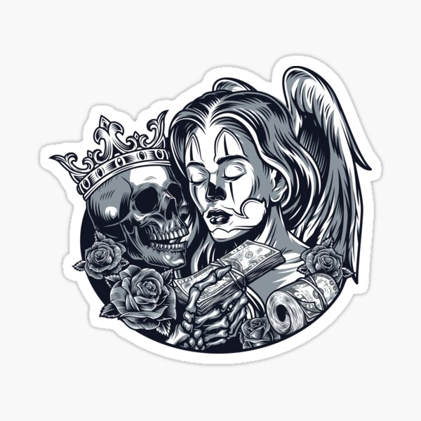 Monochrome Chicano Stickers for Sale