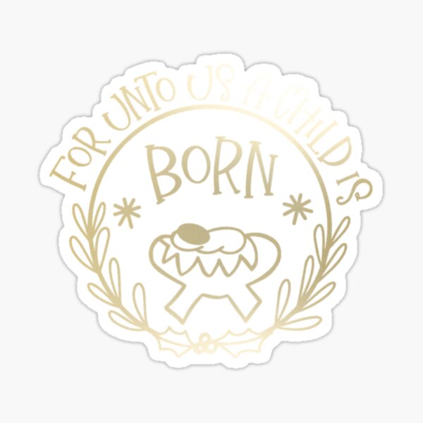 Item preview, For unto us a CHILD is born. Merry Christmas Nativity Scene designed and sold by Juliano-Designs.