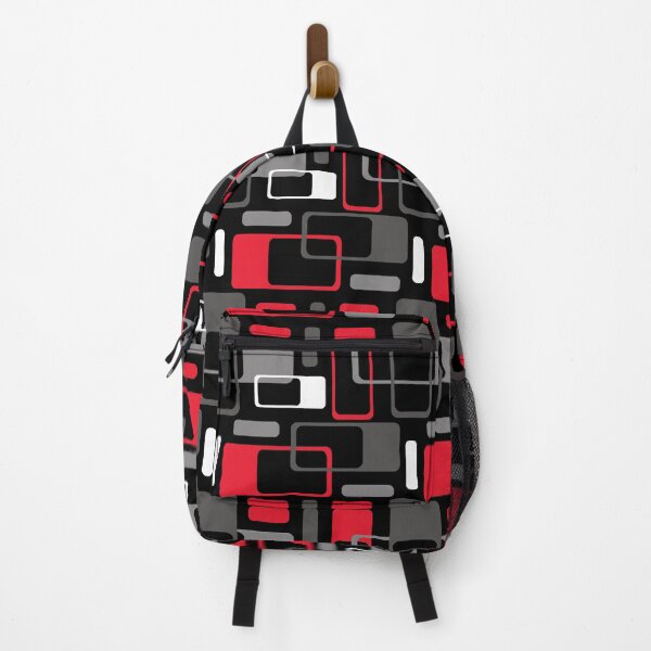 Item preview, Mid-Century Modern Geometrics in Black / Red / Gray designed and sold by brotherinas.