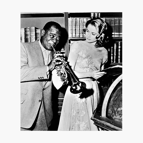 Louis Armstrong and Grace Kelly in High Society Photographic Print
