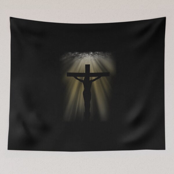 Item preview, Jesus on cross with rays of light coming down designed and sold by With My Hands By K.