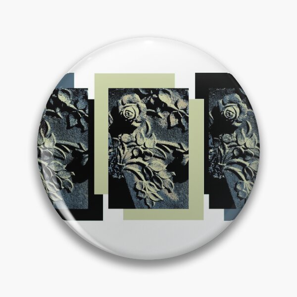 Item preview, Black, Blue, and Gray Concrete Roses Headstone Photo at Historic Maple Hill Cemetery in Huntsville Alabama designed and sold by Silver Sky by Janet.