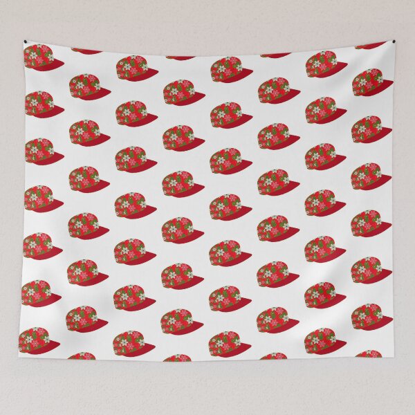 Item preview, Christmas Colours Peaked Cap design, small-scale icon and pattern designed and sold by Susan Marie Williams.