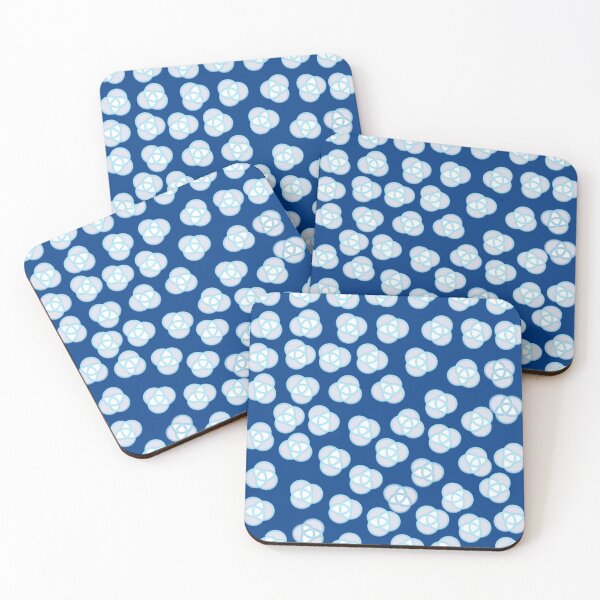 Item preview, Blue and White Circles Pattern with Blue Background  designed and sold by Achily.