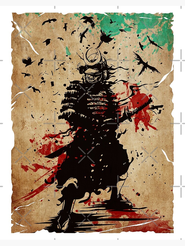Japanese Vintage Samurai Fighter Retro Art Design Art Board Print for Sale  by NomYen .