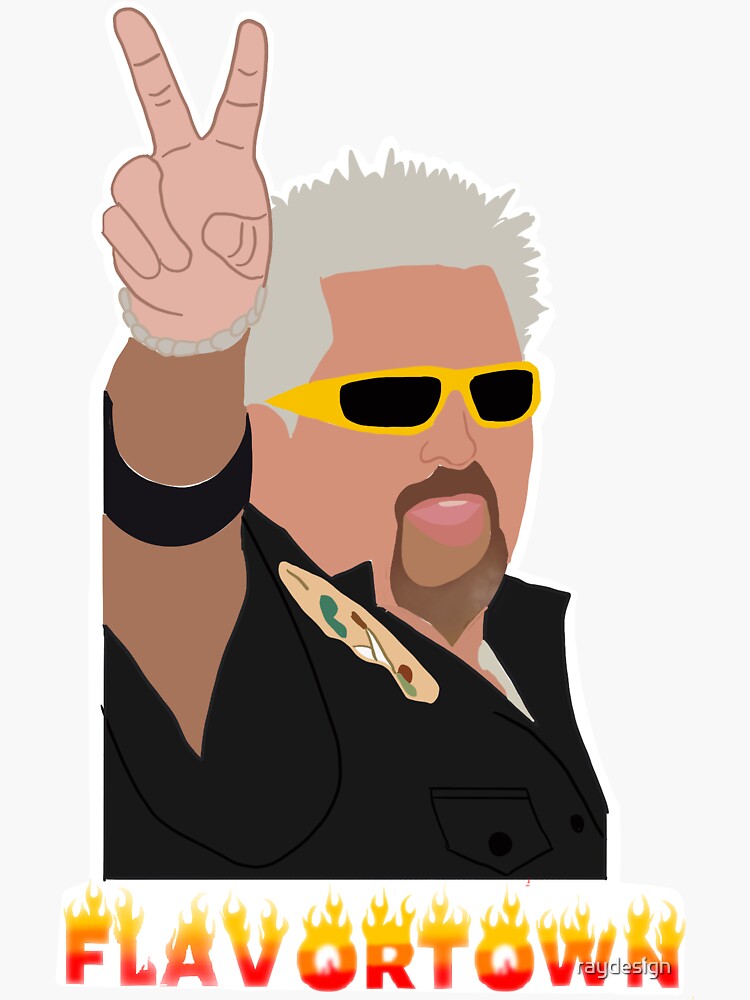 "Guy Fieri " Sticker for Sale by raydesign Redbubble