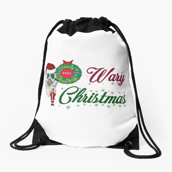 Wary Christmas - Covid Christmas 2020 Drawstring Bag