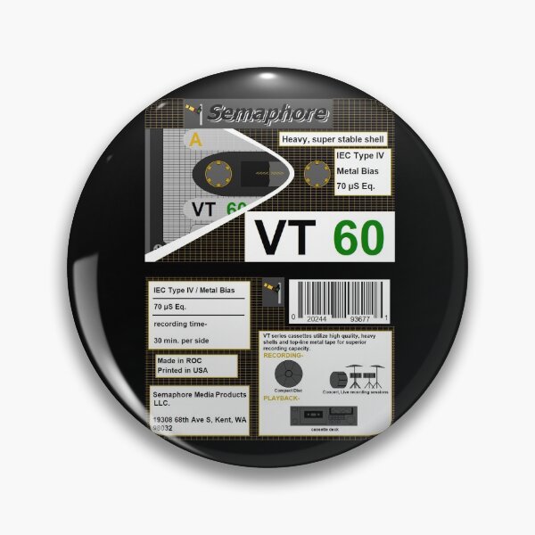 Item preview, Semaphore Media LLC. VT 60 type 4 cassette (front and back) designed and sold by B-96-J.