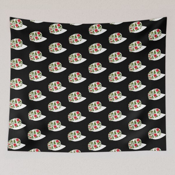 Item preview, Christmas Colours Peaked Cap design, small-scale icon and pattern designed and sold by Susan Marie Williams.
