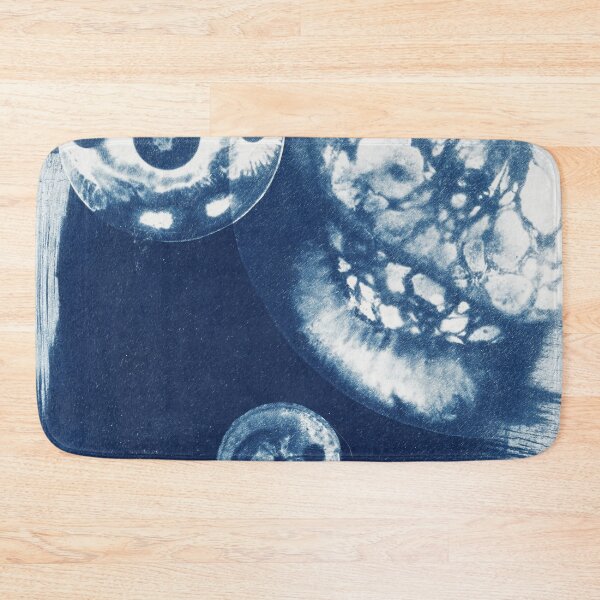 Item preview, Cyanotype Art Print Printmaking - Bacteria in Petri Dishes designed and sold by MKartss.